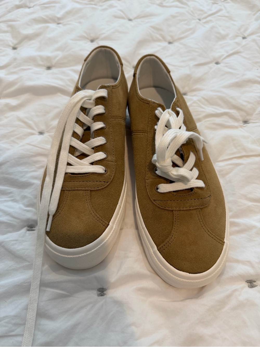 Unisex Madewell Casual Suede Low-Top Sneakers in Olive Brown - Tan